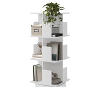 ML-Design Estantería Giratoria 360° con 3 Niveles y 12 Compartimentos, Blanca 40 x 94 x 40 cm Librería Independiente para Niños Organizador de Pie Mueble Multifuncional para Libros y Juguetes