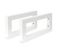 ML-Design Juego de 2 Soportes de Pared 300 x 150 mm Blanco Acero de Diseño Flotante para Lavabo Estante Mesa Encimera Mueble Apoyo para Baño Dormitorio Salón Set Ajustable Incluye Material de Montaje