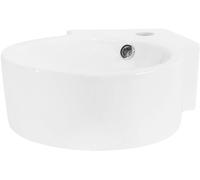 ML-Design Lavabo blanco cerámica para esquina sobre encimera o pared