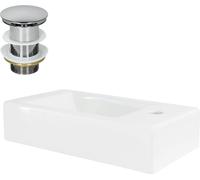 ML-Design Lavabo blanco cerámica rectangular sobre encimera 460x260mm
