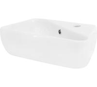 ML-Design Lavabo blanco cerámico con rebosadero y agujero para grifo