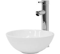 ML-Design Lavabo cerámica lavamanos común pila para aseo de baño forma redo