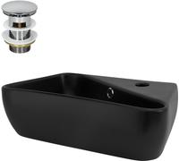 ML-Design Lavabo de cerámica asimétrico sobre encimera 450x270 mm