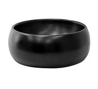 ML-Design Lavabo de Cerámica Negro Mate Redondo Ø 400 x 155 mm Con Agujero De Desagüe Lavamanos Moderno Sobre Encimera Sobremesa De Superficie Pila Para Baño Aseo Fregadero Diseño Minimalista