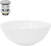 ML-Design Lavamanos de ceramica redondo lavabo para aseo