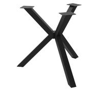 ML-Design Patas para Mesa Metálicas, Forma Spider Negras, Soporte de Mueble para Comedor y Escritorio, Tipo Araña en Acero, Ø94,5x73 cm, Uso Exterior Resistentes a la Intemperie, Regulables en Altura