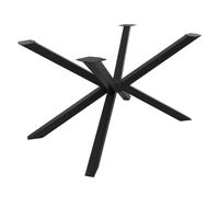 ML-Design Patas para Mesa Metálicas, Forma Spider Negras, Soporte de Mueble para Comedor y Escritorio, Tipo Araña en Acero, 20x78x72 cm, Uso Exterior Resistentes a la Intemperie, Regulables en Altura