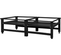 ML-Design Pedestal doble bastidor estantes extensibles base negra