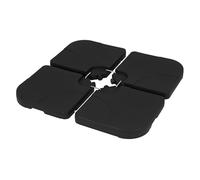 ML-Design Peso para Base de Sombrilla con Juego de 4 Placas Rellenables de hasta 60L de Agua/80kg de Arena Paragüeros Cruzado en el Suelo Asas Integradas Soporte de Fijación de Parasoleros