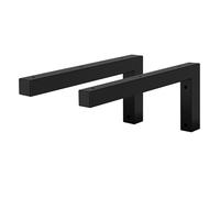 ML-Design Set 2x Soporte Angular L de Pared 350 x 150 mm Negro Acero de Diseño Flotante para Lavabo Estante Mesa Encimera Apoyo para Mueble Baño Dormitorio Salón Ajustable Incluye Material de Montaje