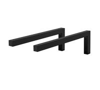 ML-Design Set 2x Soporte Angular L de Pared 450 x 150 mm Negro Acero de Diseño Flotante para Lavabo Estante Mesa Encimera Apoyo para Mueble Baño Dormitorio Salón Ajustable Incluye Material de Montaje