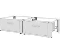 ML-Design Set 2x Soporte universal para lavadora o secadora pedestal blanco