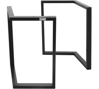 ML-Design Set de 2 patas de mesa negro mate 70 x 72 cm