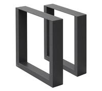 ML-Design Set de 2X Patas de Mesa o Banco Industriales Antracita Pies Modernos Estables para Escritorio/Banqueta 30x43 cm Marco con Protección de Suelo Soportes de Acero para Cocina Oficina Comedor