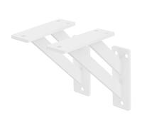 ML-Design Set de 2x Soporte de Estante 120x120mm Blanco de Aluminio Estilo Industrial Forma de Escuadra Triángulo para Estantería de Pared apto para Balda, Repisa Flotante y Proyectos DIY de Bricolaje