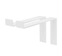 ML-Design Set de 2x Soporte de Estante 250 x 145 x 40 mm Blanco de Metal Estilo Industrial en Forma de L Original para Estantería de Pared apto para Balda o Repisa Flotante, Proyectos DIY de Bricolaje