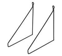ML-Design Set de 2X Soporte de Estante 250 x 250 mm Negro de Metal Estilo Industrial en Escuadra, Triángulo para Estantería de Pared Apto para Balda, Repisa Flotante o Proyectos DIY de Bricolaje