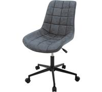 ML-Design Silla de Oficina Antracita Asiento de Imitación de Cuero Armazón de Metal Sillón Tapizado con Respaldo Regulable en Altura Giratorio 360° con 5 Ruedas para Escritorio/Hogar