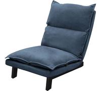 ML-Design Silla de suelo reclinable azul, sofá bajo estilo japonés con respaldo