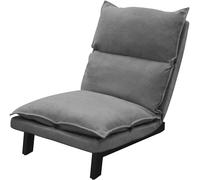 ML-Design Silla de suelo reclinable gris, sofá bajo estilo japonés con respaldo