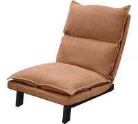 ML-Design Silla de suelo reclinable marrón sofá bajo estilo japonés con respaldo