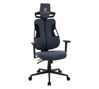 ML-Design Silla Gaming Ergonómica, Tela Azul, Asiento de Ordenador, Videojuegos con Soporte Lumbar, Reposacabezas, Reposabrazos 3D Sillón Gamer Giratorio de Oficina Ajustable Individualmente