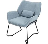 ML-Design Sillón azul, con cubierta de lino