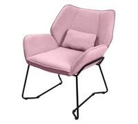 ML-Design Sillón rosa, con cubierta de lino