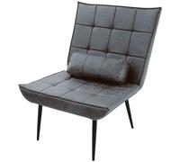 ML-Design Sillón reclinable antracita tapizado con revestimiento patas de metal