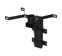 ML-Design Soporte de Pared para Buzón Fijación de Metal en Color Negro 24,5x15,5x24 cm para Correos con Diseño Americano Apoyo Resistente y de Fácil Montaje Adecuado para Cartas, Postales