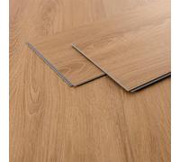 ML-Design Suelo de Vinilo PVC Instalación Sistema de Click Lamas Vinílicas de Aspecto Madera Marrón Roble Arenoso 122cm x 18cm x 4,2mm, Grosor 4,2mm, 3,08m²/14 Planchas Antideslizantes e Impermeables