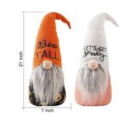 (ML-J636AB/set) Halloween Goblin Figurine Decoration Faceless Old Man Cartoon Style Cloth Christmas Ornament ML-J636AB Set