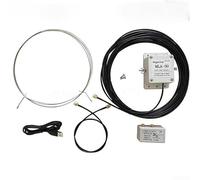 MLA-30+ Bucle de recepción activa 500kHz-30MHz Ondas cortas de bajo ruido Ondas medias para HAM SWL Urban Balcony Exterior Acero inoxidable Impermeable Diseño compacto Negro (MLA-30)