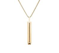 MLAQCFRP 2 collares de silbato de viento de acero de titanio que no se decoloran, accesorio ajustable con colgante de respiración, Acero inoxidable, No es una piedra preciosa