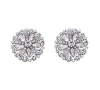 MLAVXCC - 1 par de pinzas para zapatos para mujer, diseño de flores y diamantes de imitación