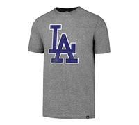 MLB 47Brand - Camiseta de béisbol de Los Angeles L.A. Dodgers, Color Gris, Negro, M
