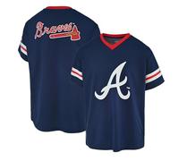 MLB Kids Youth 4-20 - Camiseta oficial del equipo de ballpark con logotipo primario, Atlanta Braves - Navy, 14-16