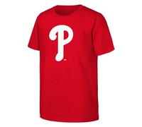 MLB Kids Youth 8-20 Outfield Primary Logo Performance Camiseta, Philadelphia Phillies - Red, 14-16