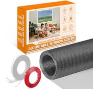MLEJU Mosquiteras para Ventanas - 130x150 cm Fibra de Vidrio Recortable - Protección con Cinta Autoadhesiva - Se Retira Sin Rastros - Montaje Fácil y Sin Taladro - Mosquitera con Marco PVC Blanco