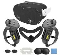 MLemonVR Juego de fundas de silicona para Meta/Oculus Quest 3s, accesorios incluye funda de realidad virtual, cubierta de interfaz facial, cubierta de interfaz de batería mejorada, controlador de