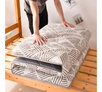 MLHDZ Colchón de futón japonés: tapete tatami, diseño plegable para camas individuales, dobles, queen y uso portátil de camping (Grau, 100 x 200 cm)
