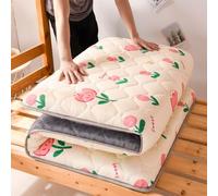 MLHDZ Colchón de futón japonés: tapete tatami, diseño plegable para camas individuales, dobles, queen y uso portátil de camping (beige, 100 x 200 cm)