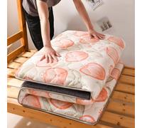 MLHDZ - Colchón futón japonés: tatami plegable para cama individual, doble, cama grande y portátil para camping (rosa, 120 x 200 cm)
