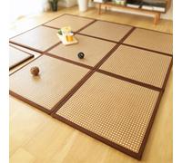 MLHDZ Tatami japonesa de alta calidad, plegable, ratán, antideslizante, cómoda, para sala de estar, sala de juegos, dormitorio (blanco, 180 x 240 cm)