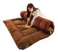 MLHK Colchon Tatami Japones Suelo Plegable Espesar Colchón Acolchado Colchón Espuma De Memoria Respirable Colchón De Futón Estera para Dormir Tatami De Piso Futón Colchón,Brown-90 * 200cm