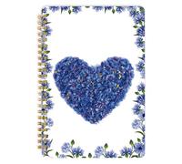 Mlife Cuaderno A5 De Anillas, Bloc De Notas Con Espiral - 160 Páginas, Papel Antitinta De 100 G/M², Tapa Dura Con Bolsillos Y Banda Elástica Para Diarios Y Bullet Journals De Adultos (Aciano)