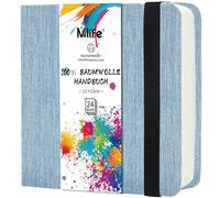 Mlife Cuaderno De Bocetos Cuadrado De Doble Cara En Papel De Acuarela,100% Algodón, 300 G/M², Libre De Ácido, Bloc De Acuarela Ideal Para Amantes Del Arte, 12,5 X 12,5 cm, Azul
