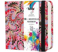 Mlife Cuaderno De Bocetos Cuadrado De Doble Cara En Papel De Acuarela,100% Algodón, 300 G/M², Libre De Ácido, Bloc De Acuarela Ideal Para Amantes Del Arte, 16,5 X 16,5 cm, Plumas Rojas