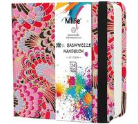 Mlife Cuaderno De Bocetos Cuadrado De Doble Cara En Papel De Acuarela,100% Algodón, 300 G/M², Libre De Ácido, Bloc De Acuarela Ideal Para Amantes Del Arte, 12,5 X 12,5 cm, Plumas Rojas