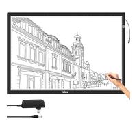 Mlife Upgrade - Almohadilla de luz A1 grande para pintura de arte de diamantes, caja de luz de dibujo con atenuación continua para rastrear, tablero de luz alimentada por CA, mesa de luz LED para